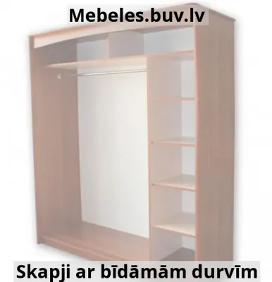 skapis svajone - Iebūvāmie skapji ar bīdāmām durvīm