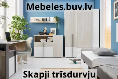 skapis re-mbr1 - Trīsdurvju mašivkoka skapis