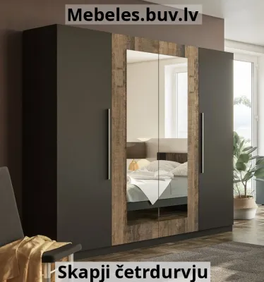 skapis 4d lileja antracit - Skapis kim