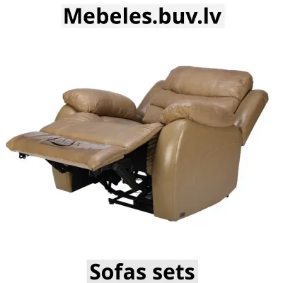 set of upholstered furniture sofa  2 relax chairs - Bed room sets with almera