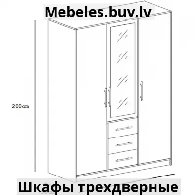 шкаф 3дв bali d3 copy - Шкаф престиж 100 шкаф 2д схема