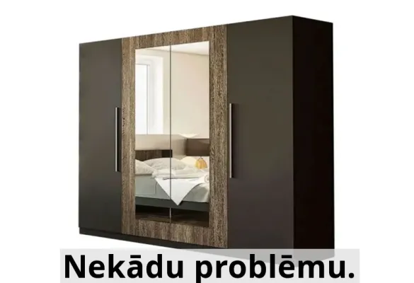 Skapis 4d lileja antracit